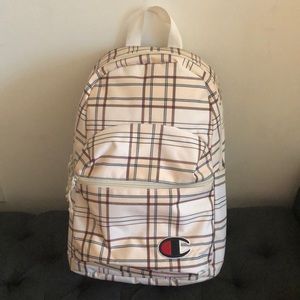 plaid champion backpack